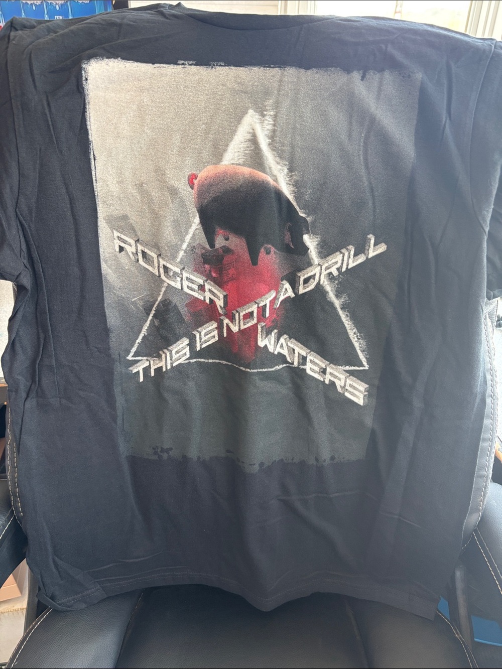 Sony Black Graphic Tee with Red and White Print